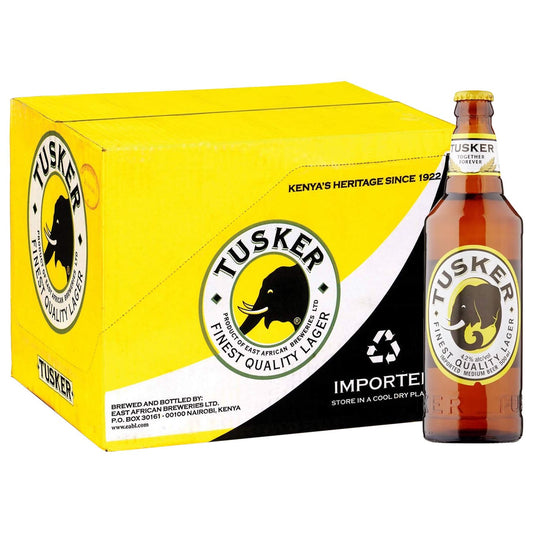 (Beverage Drink Beer) Tusker Large Kenya 12 x 500 ml.