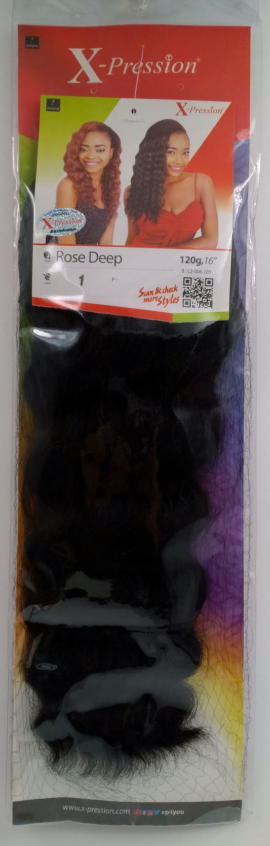 (Hair Weave) X-Pression Weavon Rose Deep 16" Colour 1.